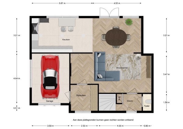 Floorplan - Nummer Eén 14, 4513 KS Hoofdplaat